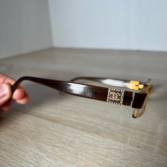 Chanel 3064-B c.756 Eyeglasses Translucent Beige Brown Frames 51-17-135 Italy - Picture 11 of 12